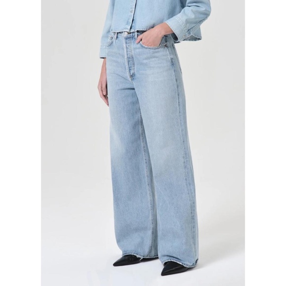 AGOLDE Dame Wide Leg Jeans in Conflict NWT - Picture 13 of 15